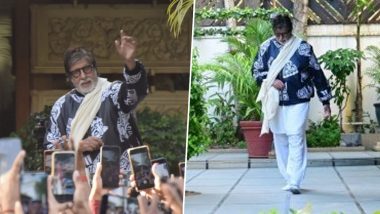 Amitabh Bachchan Wears Home-Made Sling Cast As He Meets Fans for First Time Since Injury